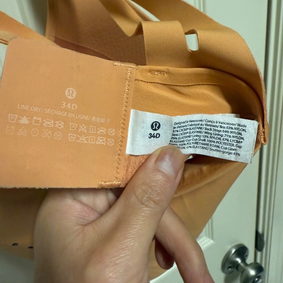 Lululemon air support high support bra, 34D, orange - Picture 5 of 7
